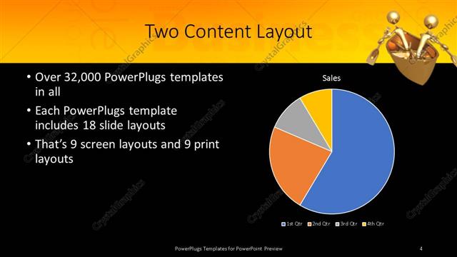 Two Content presentation slide layout