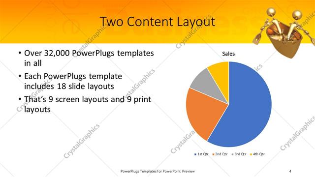 Two Content presentation slide layout