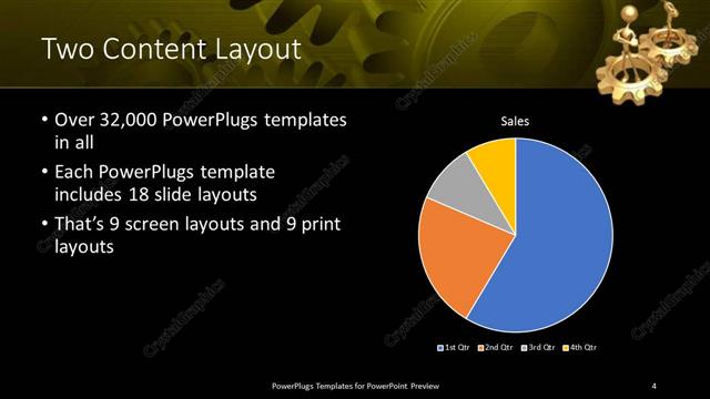 Two Content presentation slide layout