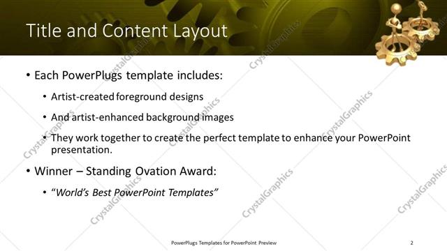 Title and Content presentation slide layout