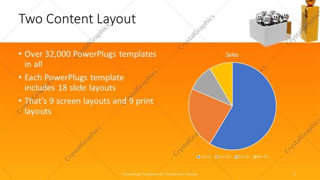 Two Content presentation slide layout