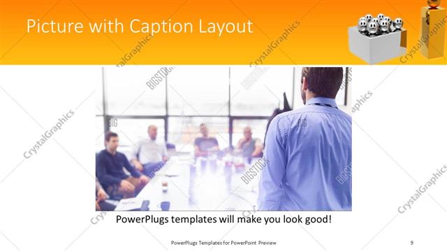Picture with Caption presentation slide layout