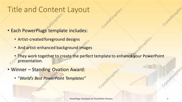 Title and Content presentation slide layout