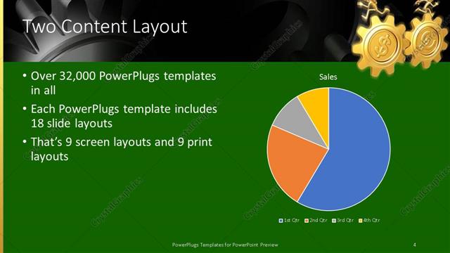 Two Content presentation slide layout