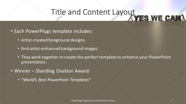 Title and Content presentation slide layout