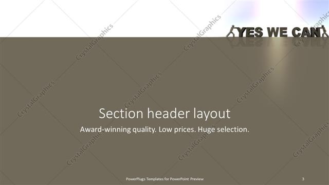 Section Header presentation slide layout
