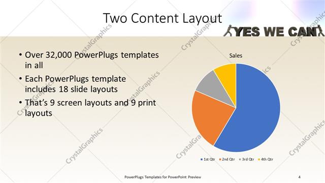Two Content presentation slide layout