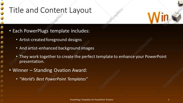 Title and Content presentation slide layout