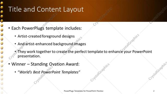 Title and Content presentation slide layout