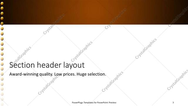 Section Header presentation slide layout