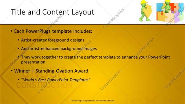 Title and Content presentation slide layout