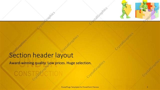 Section Header presentation slide layout