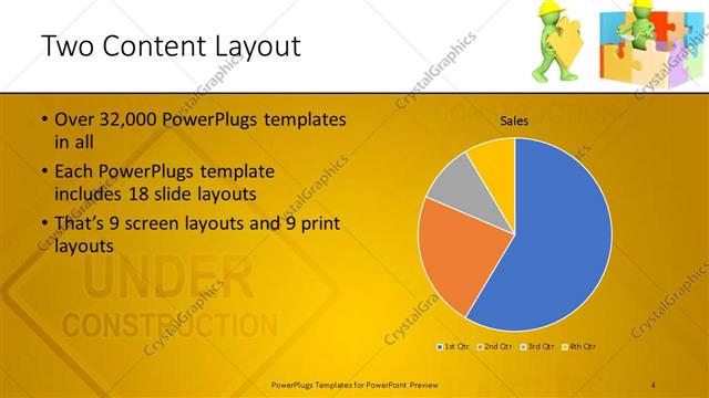 Two Content presentation slide layout