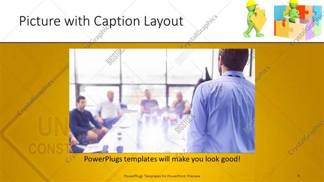 Picture with Caption presentation slide layout