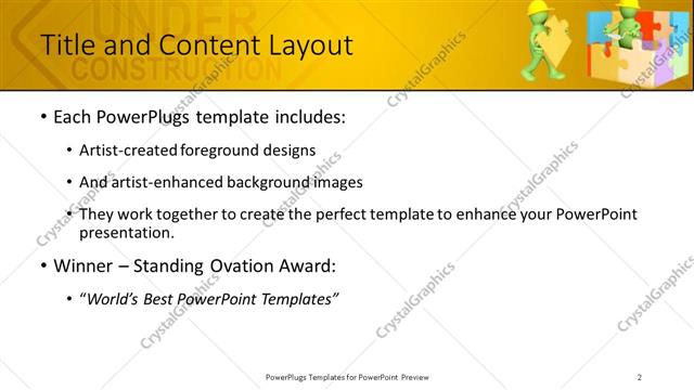 Title and Content presentation slide layout
