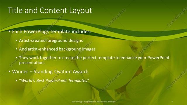 Title and Content presentation slide layout