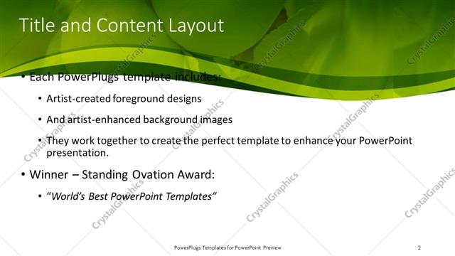 Title and Content presentation slide layout