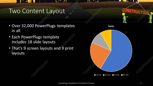 Two Content presentation slide layout