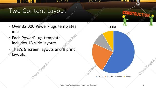 Two Content presentation slide layout