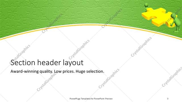 Section Header presentation slide layout