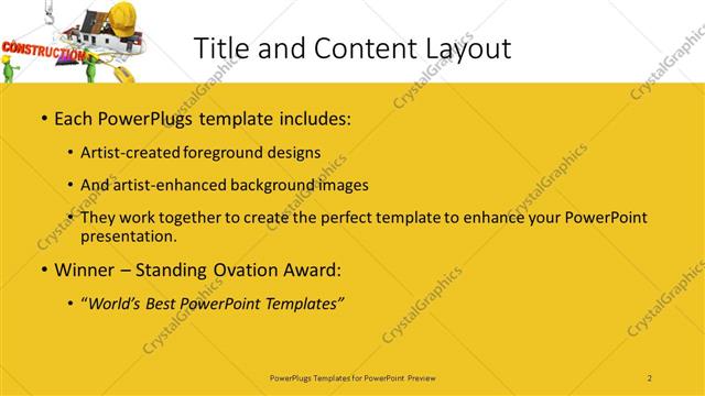 Title and Content presentation slide layout