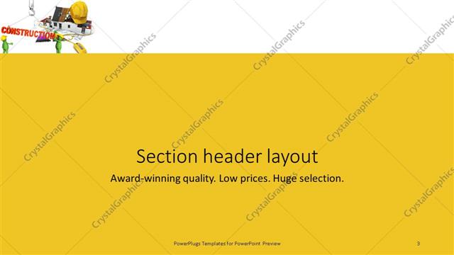 Section Header presentation slide layout