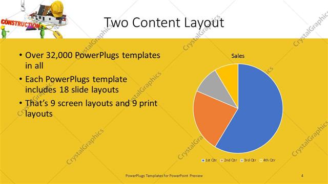 Two Content presentation slide layout