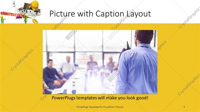 Picture with Caption presentation slide layout