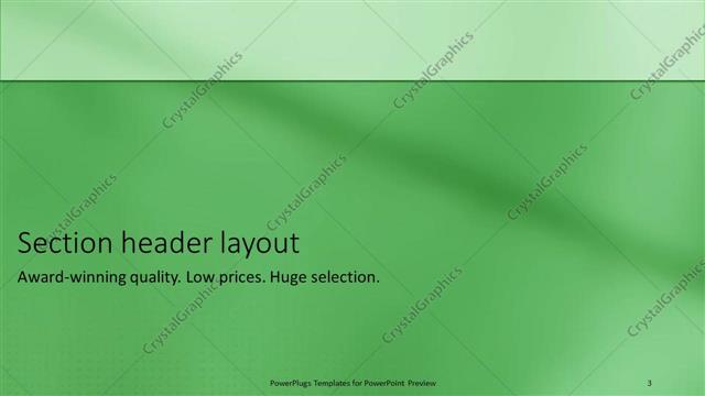 Section Header presentation slide layout