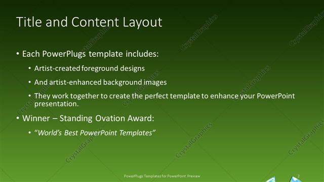 Title and Content presentation slide layout