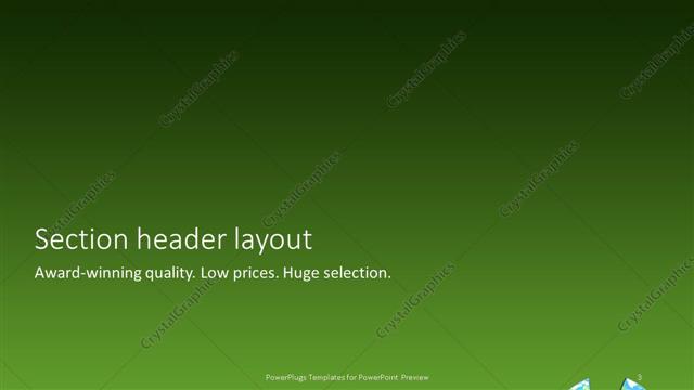 Section Header presentation slide layout