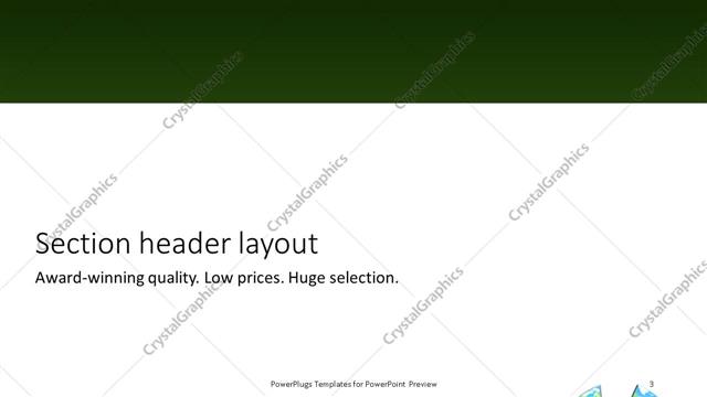 Section Header presentation slide layout