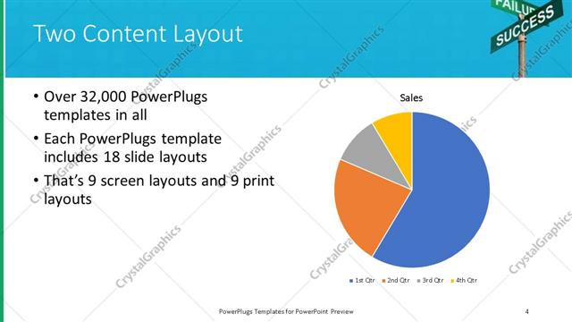 Two Content presentation slide layout