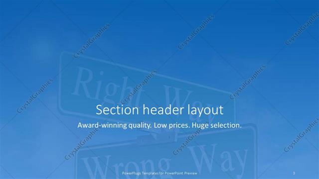 Section Header presentation slide layout