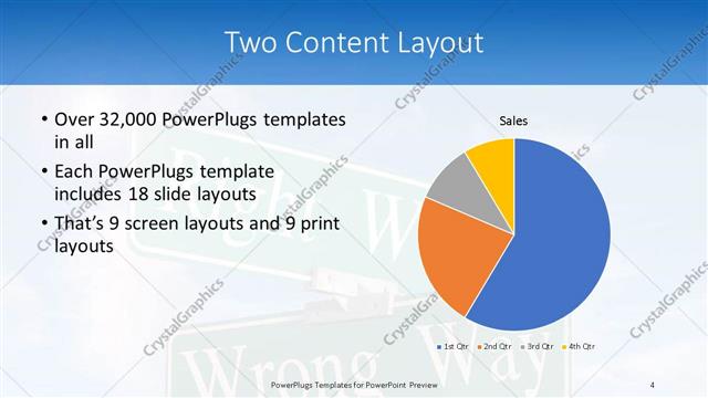 Two Content presentation slide layout