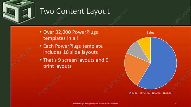 Two Content presentation slide layout