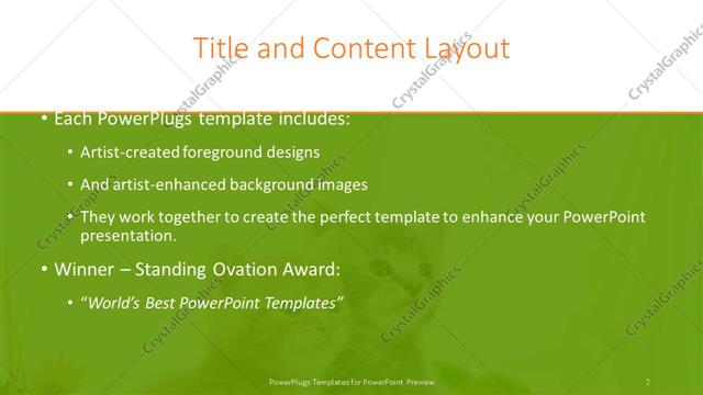 Title and Content presentation slide layout