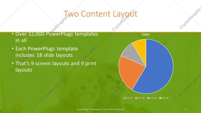 Two Content presentation slide layout