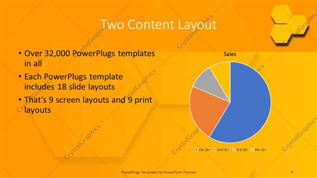 Two Content presentation slide layout