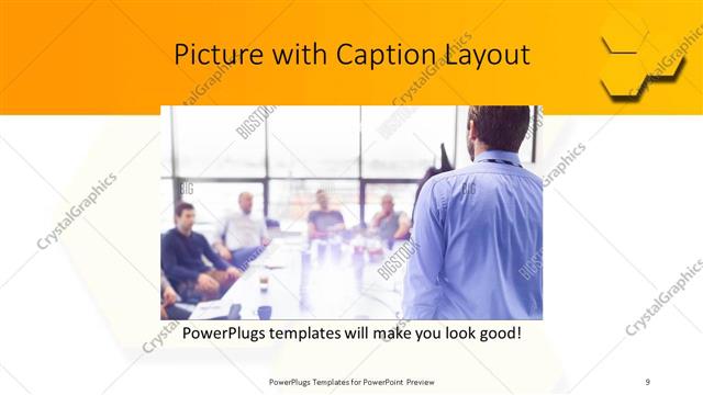 Picture with Caption presentation slide layout