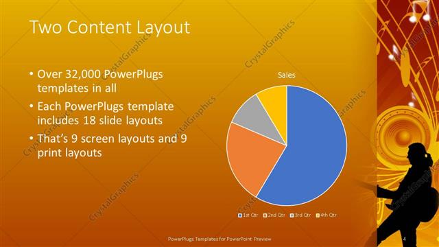 Two Content presentation slide layout