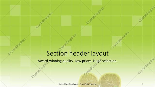 Section Header presentation slide layout