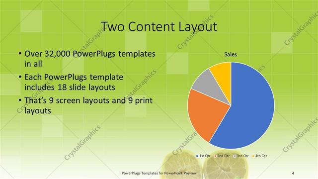 Two Content presentation slide layout