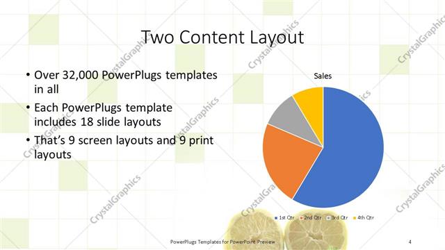 Two Content presentation slide layout
