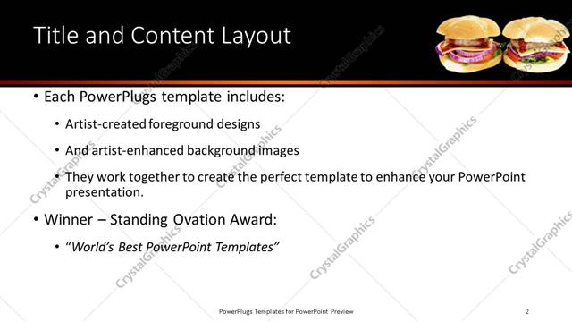 Title and Content presentation slide layout