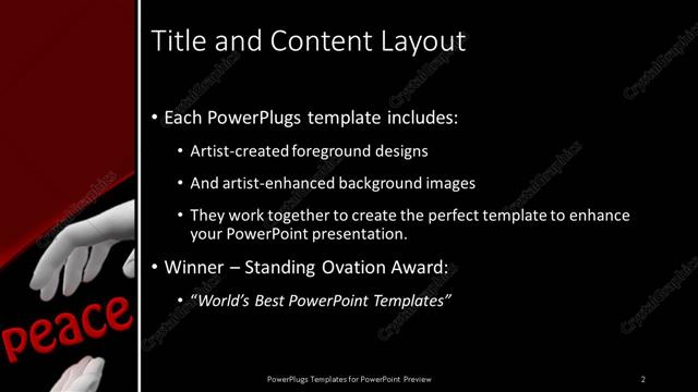 Title and Content presentation slide layout