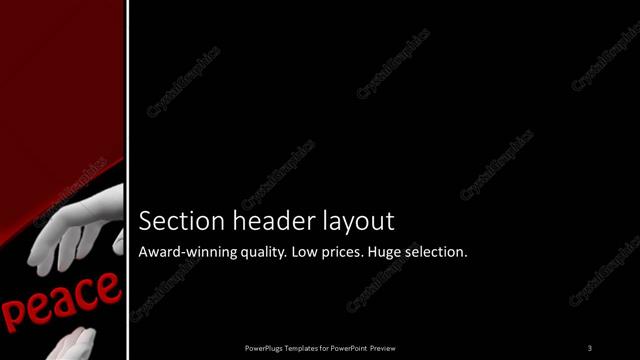Section Header presentation slide layout
