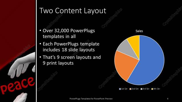 Two Content presentation slide layout