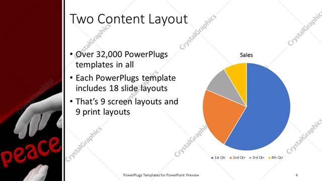 Two Content presentation slide layout