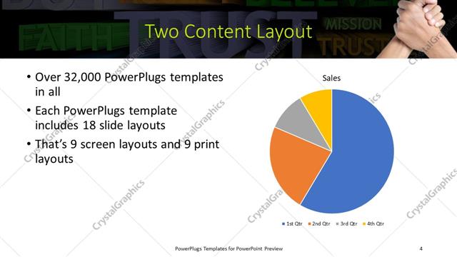 Two Content presentation slide layout